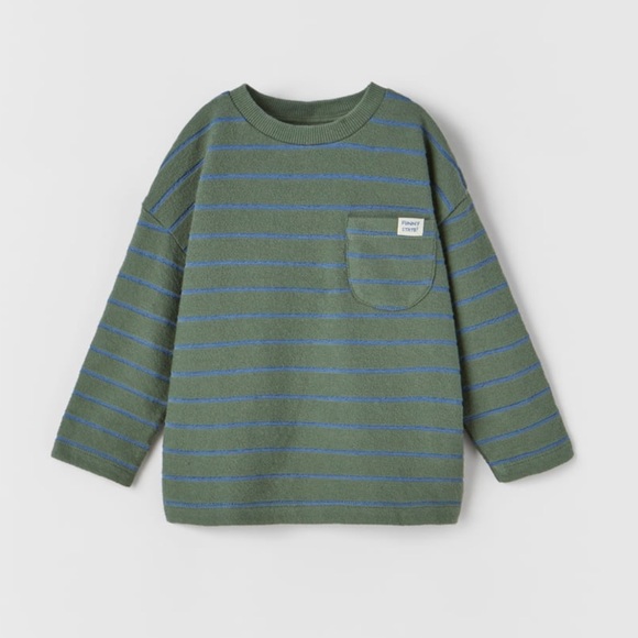 Zara Other - • Zara • Striped Textured T-Shirt